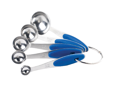 1749 5 pc Measuring Spoons Blue