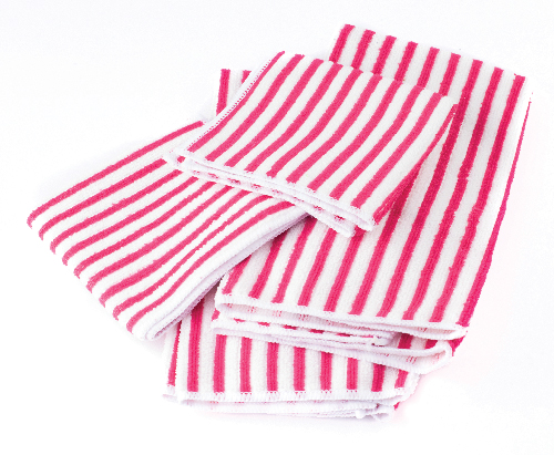 3395 Microfiber Tea Towel & Dish Cloth s/4 - red