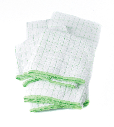 Tea Towel & Dish Cloth s/4 Green