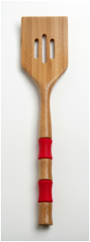 Bamboo Slotted Turner - Red