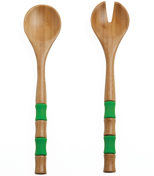 4314 Bamboo salad spoon - set of 2 - green