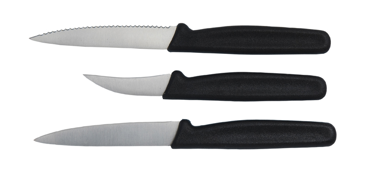 Paring Knife Set of 3 Black