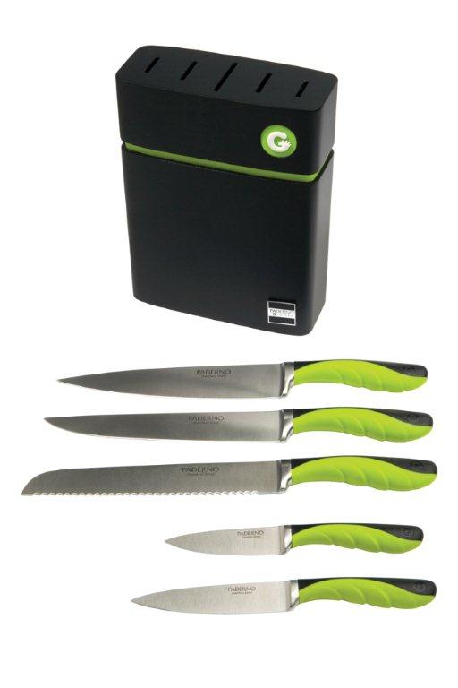 5 piece knife block(Green)