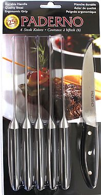Paderno 5523 6pc Steak Knife Set