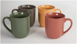 Stoneware 4pc mug set