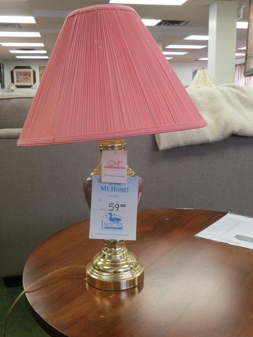 OK Lighting Pink Table Lamp